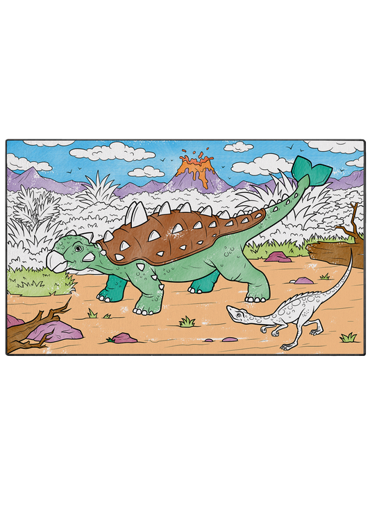 Coloring Mat "Walk with Ankylosaurus"