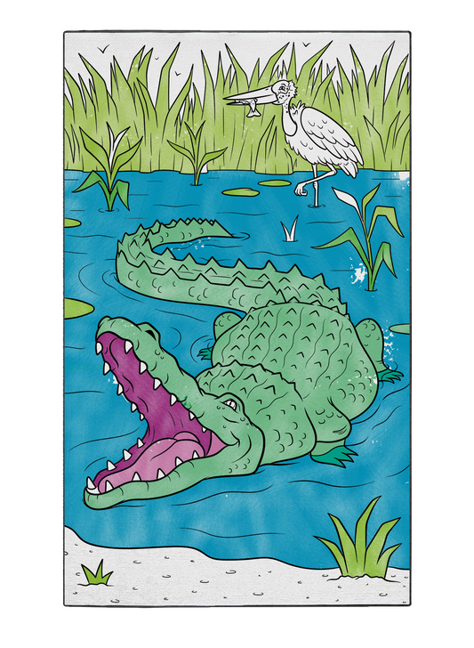 Coloring Poster "Alligator Smile"