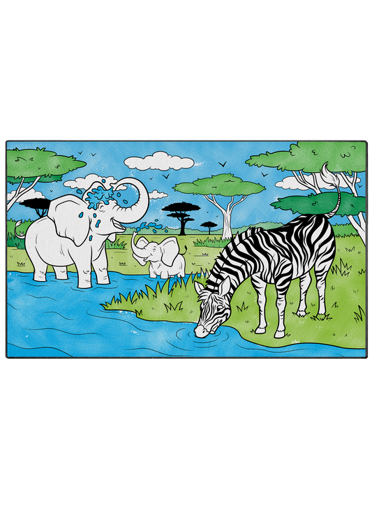 Coloring Mat "Watering Hole"