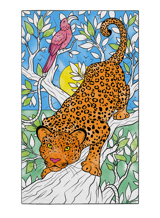 Coloring Poster "Jaguar Catwalk"