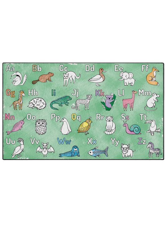 Coloring Mat "Learn and Color Animal Alphabet"