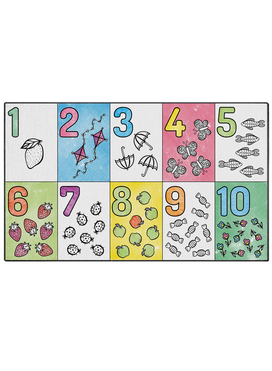 Coloring Mat "Learn and Color Numbers"