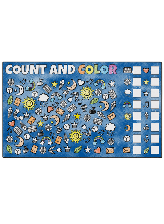 Coloring Poster "Count and Color Fun Shapes"