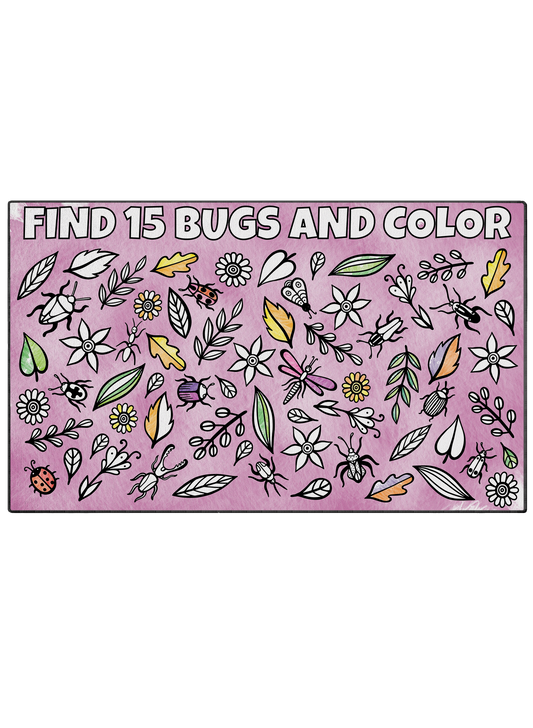 Coloring Poster "Find and Color Bugs"