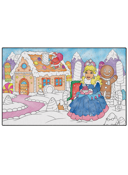 Coloring Poster "Gingerbread Candy House"