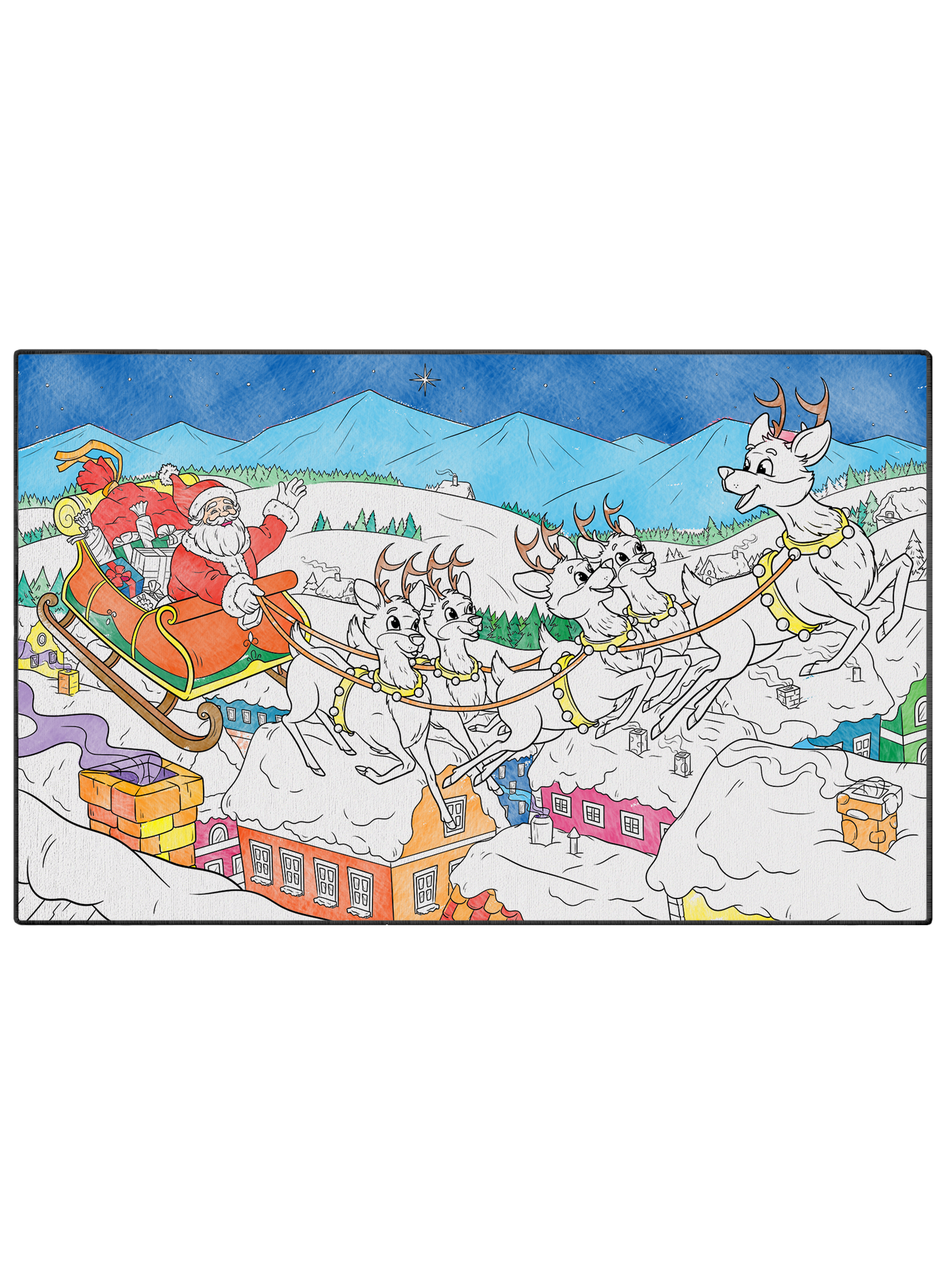Coloring Mat "Reindeer Games"