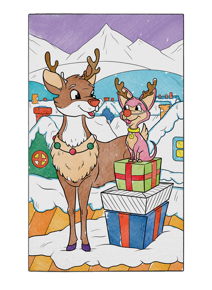 Coloring Mat "Pip and Prancer"