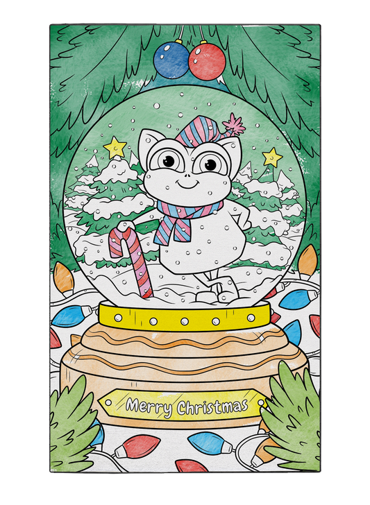 Coloring Mat "North Pole in a Globe"