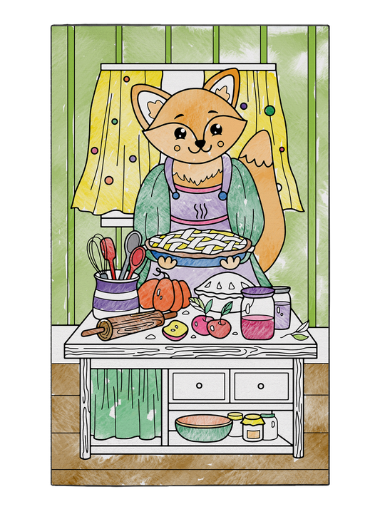 Coloring Poster "Auntie Autumn's Kitchen"