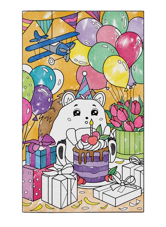 Coloring Poster "Hayden Hedgehog's Birthday"