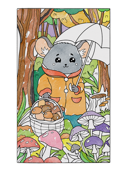 Coloring Poster "Foraging with Matteo Mouse"