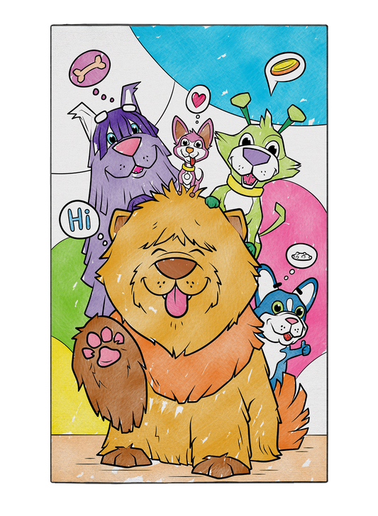Coloring Poster "Bruno and Friends"
