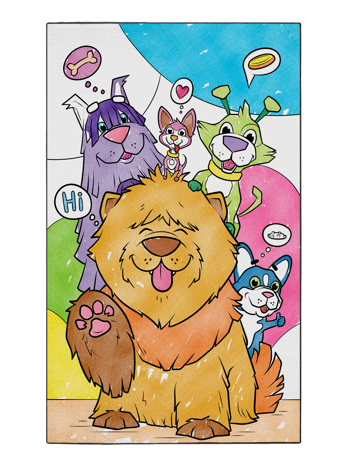 Coloring Poster "Bruno and Friends"