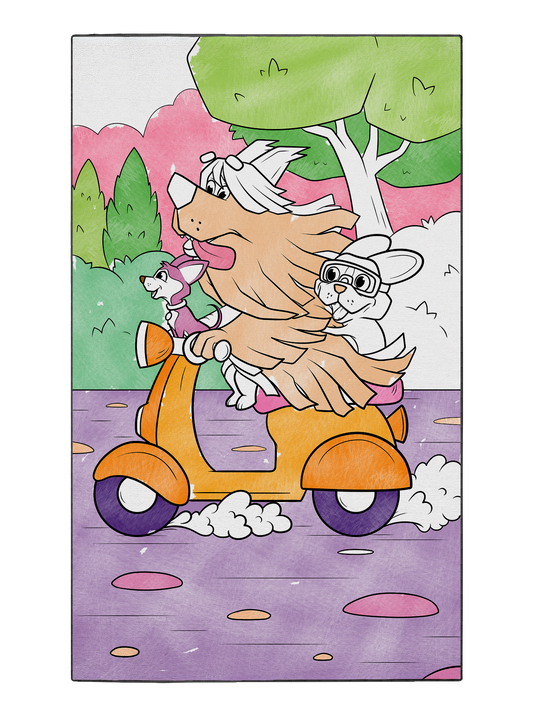 Coloring Poster "Doggone Roadtrip"