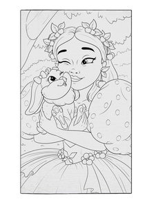 Sugar Bunny Hugs Washable Coloring Mat