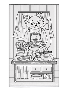 Shop "Auntie Autumns Kitchen" Coloring Poster