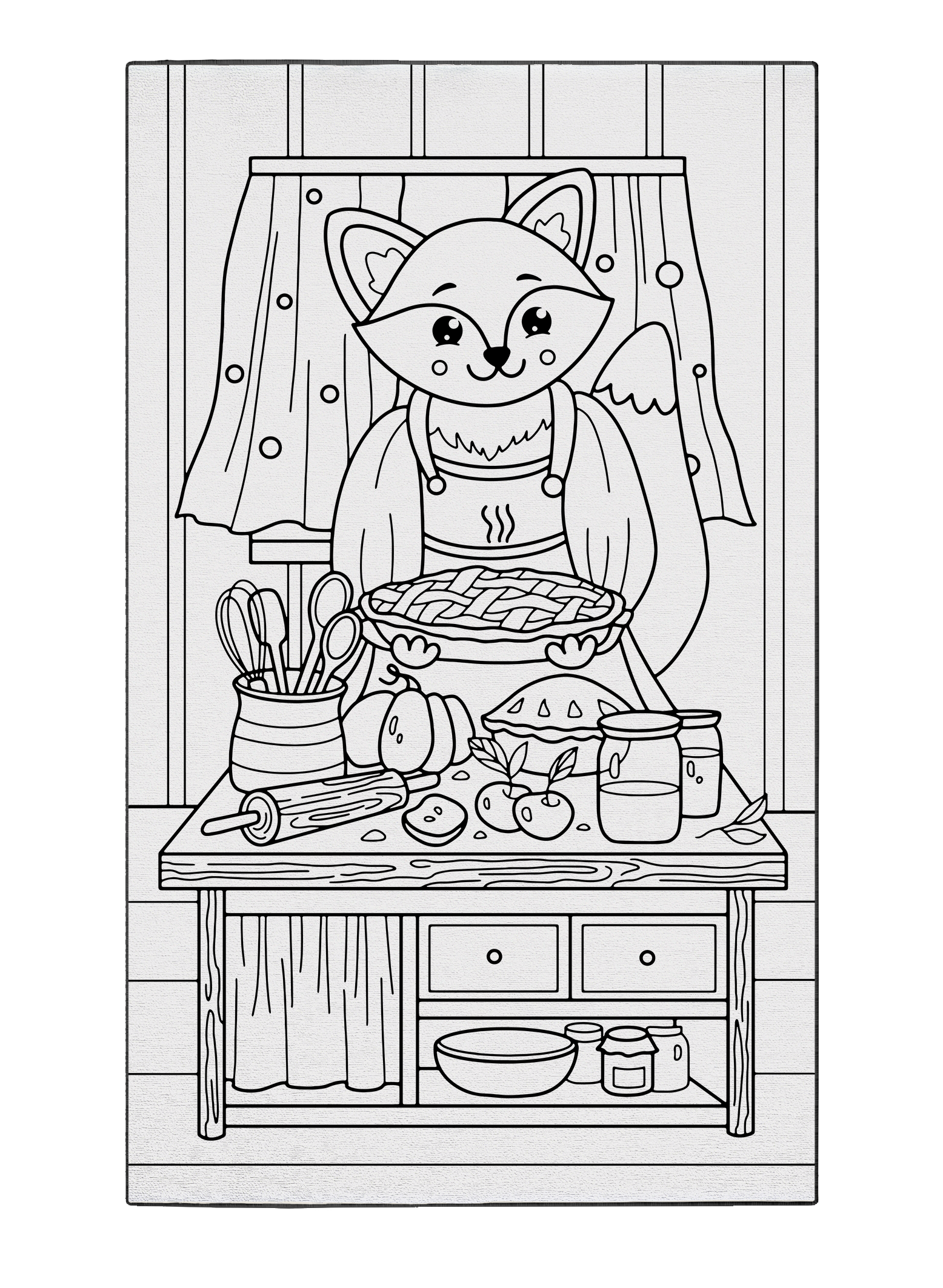 Shop "Auntie Autumns Kitchen" Coloring Poster