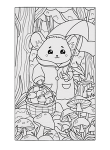 Foraging with Matteo Mouse Poster to Color