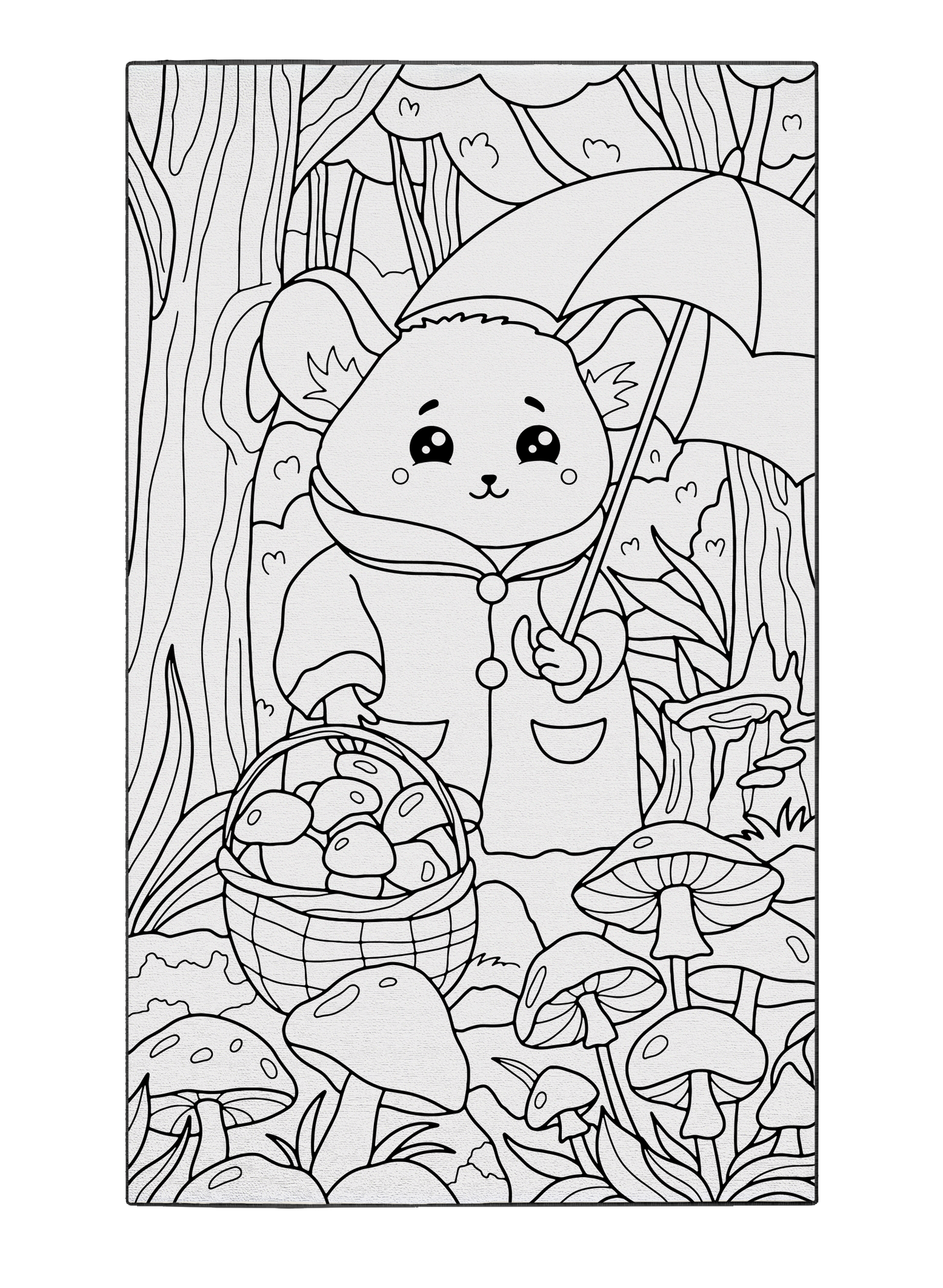 Foraging with Matteo Mouse Poster to Color