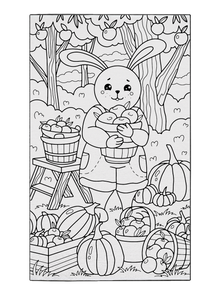 Hazel Hare's Harvest Poster to Color