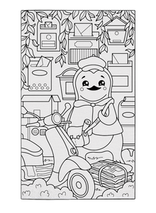 Pablo Penguin's Parcels Coloring Mat