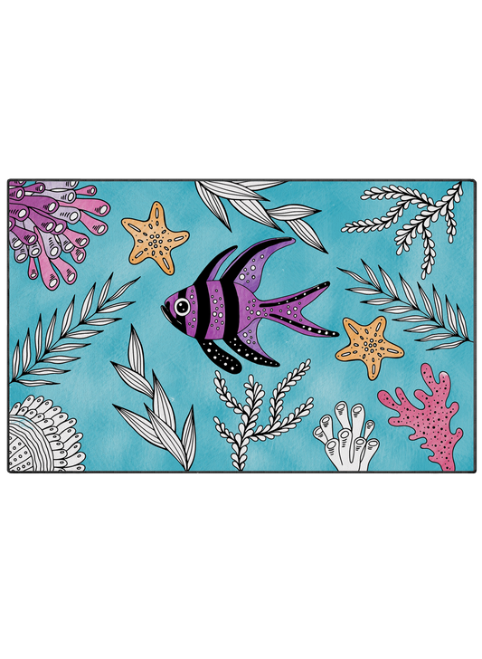 Coloring Mat "One Little Fish"