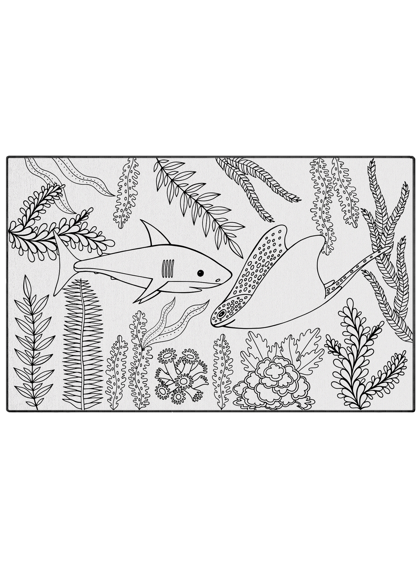 Shark Friend Washable Coloring Mat