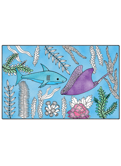 Coloring Mat "Shark Friend"