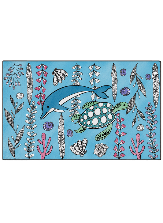 Coloring Poster "Dolphin Dance"