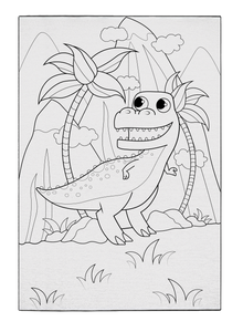 T-Rex Stomp Washable Coloring Mat