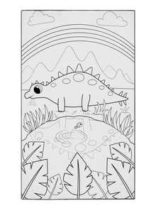 Stegosaurus Oasis Washable Coloring Mat