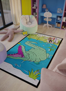 Alligator Smile Coloring Poster - 2