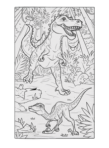 Allosaurus Hunt Coloring Poster