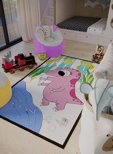 Ice Cream with Iguanodon Poster to Color - 2