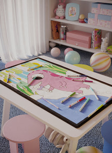 Ice Cream with Iguanodon Poster to Color - 3