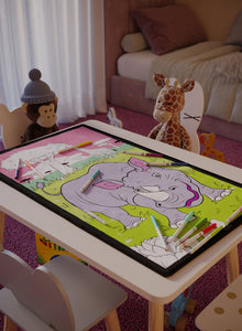 Rare Rhino Washable Coloring Mat - 3