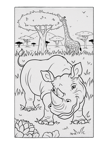 Rare Rhino Washable Coloring Mat
