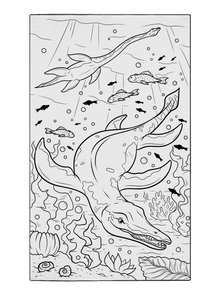 Mosasaurus Depths Coloring Mat