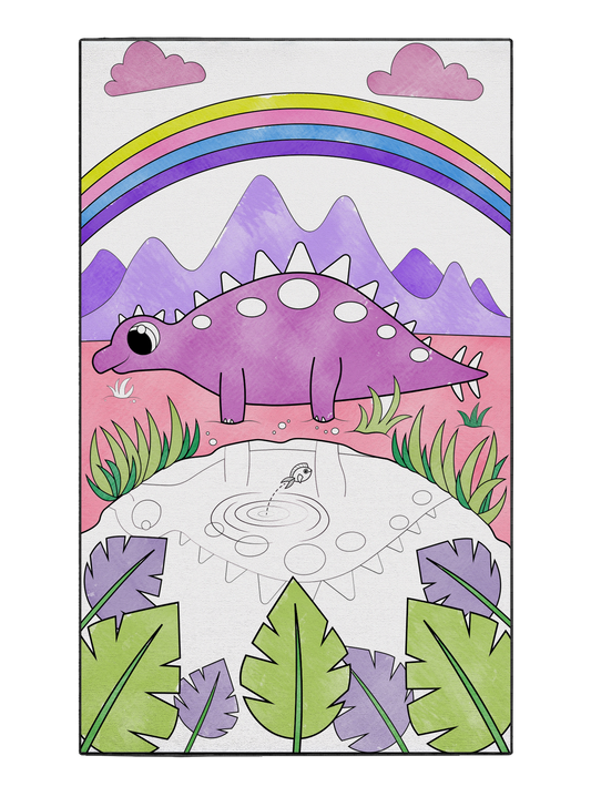 Coloring Mat "Stegosaurus Oasis"