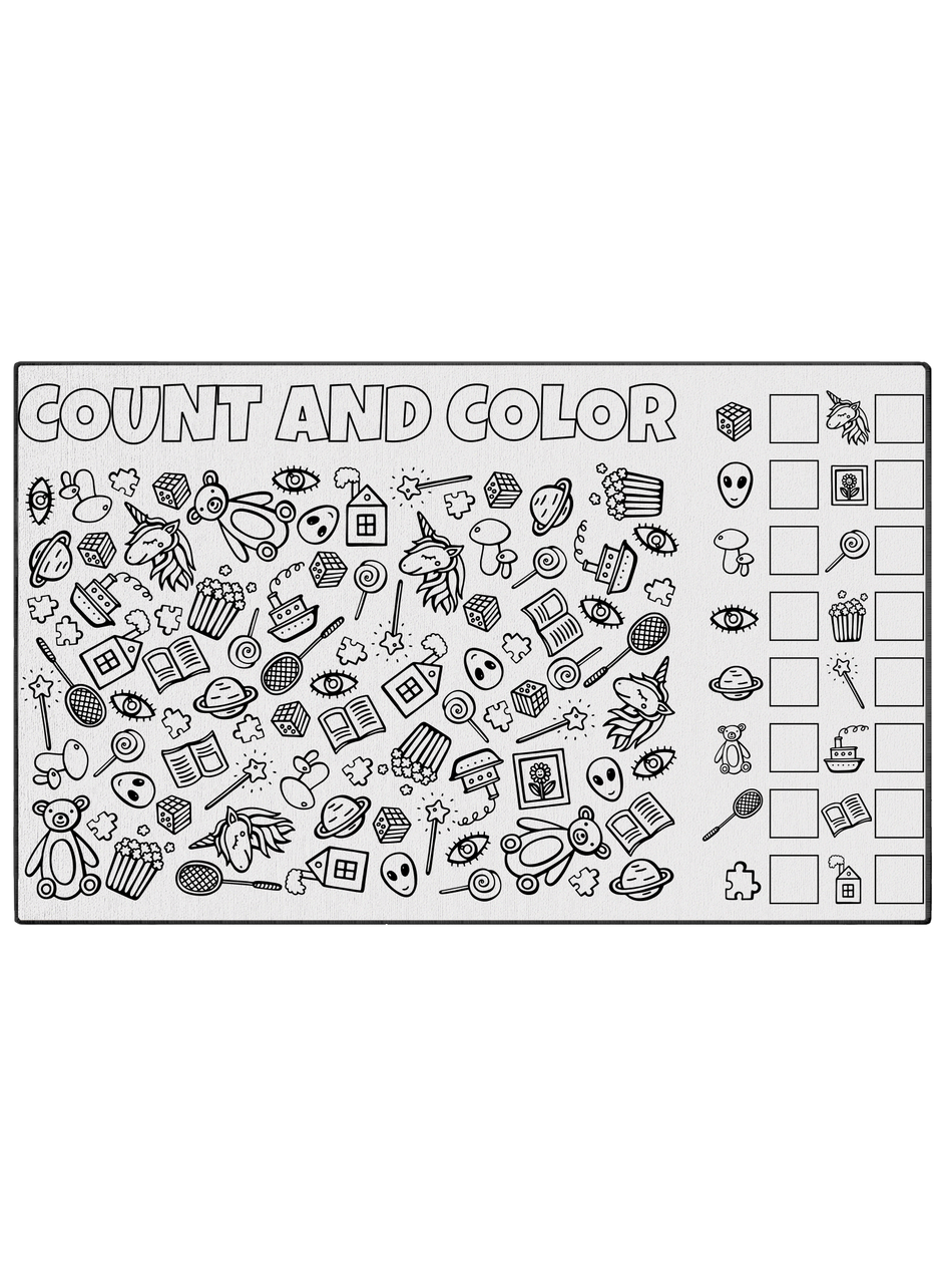Count For Coloring Learn and Color | Coloring Posters
