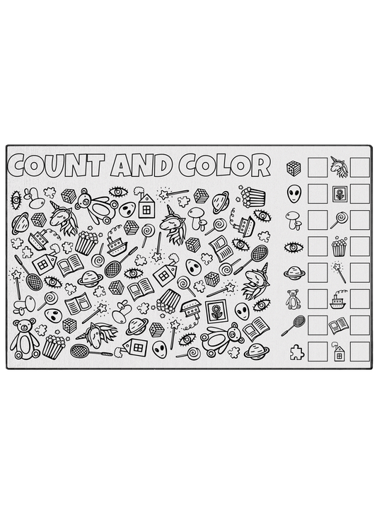Shop "Count And Color Play Time" Coloring Poster