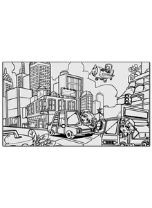 Busy Life Coloring Poster