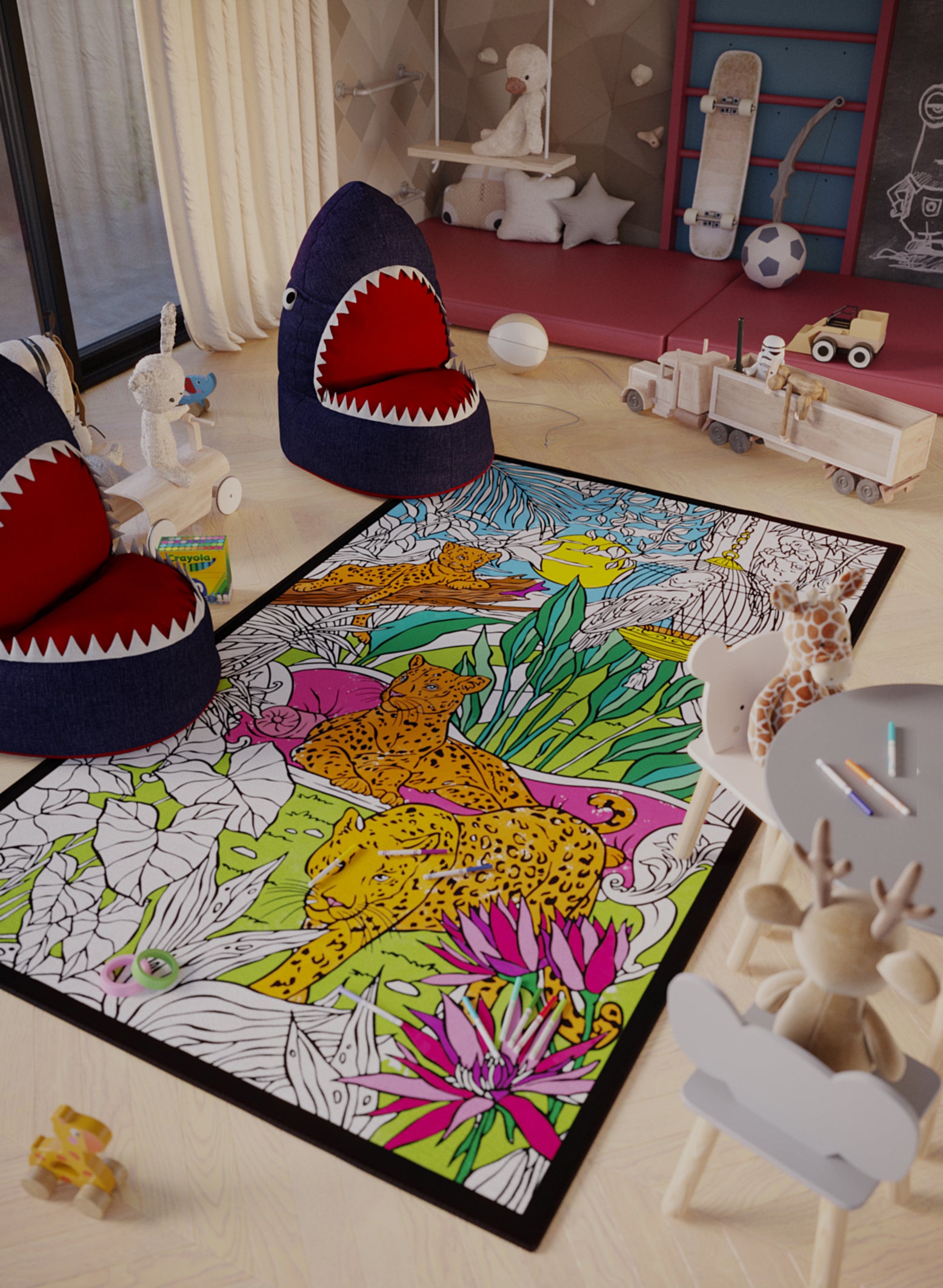 How To Color Rugs Lush Leopard Haven | Coloring Mats