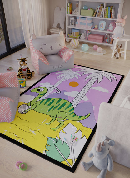 Parasaurolophus Playtime Coloring Mat - 2