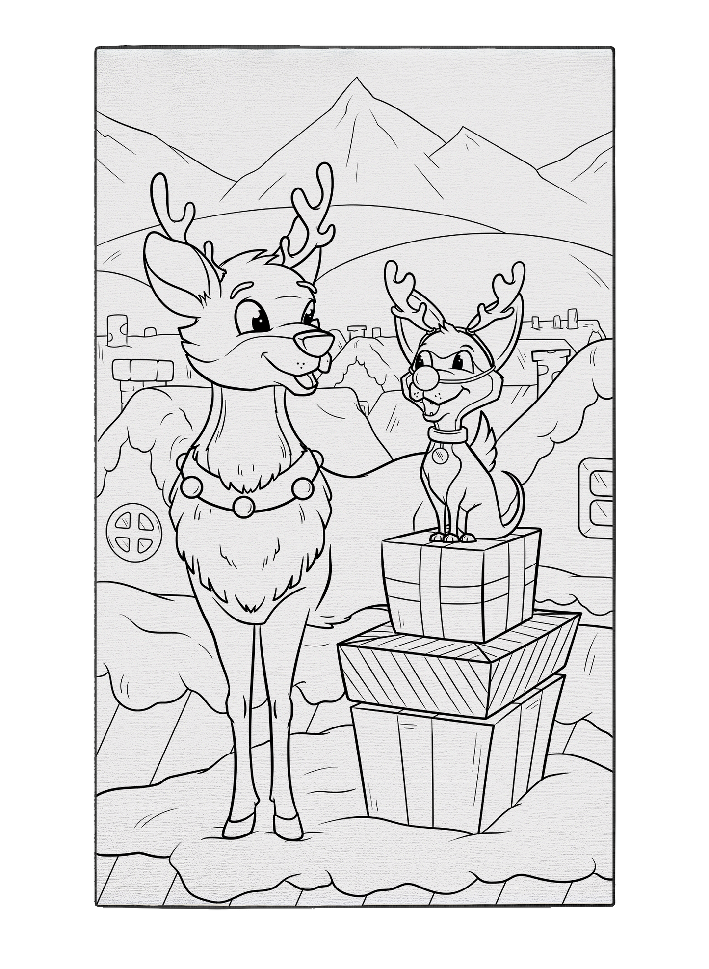 Pip and Prancer Coloring Mat