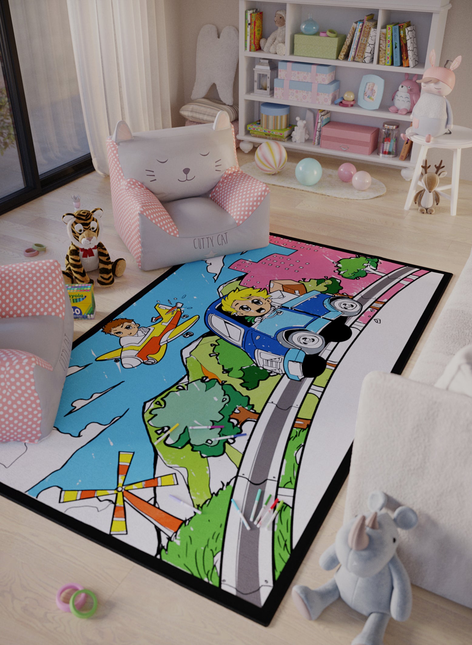 How To Color Rugs Moving Day | Coloring Mats