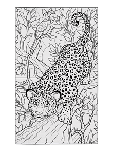 Jaguar Catwalk Poster to Color