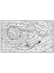 Planetary Nebula Coloring Mat