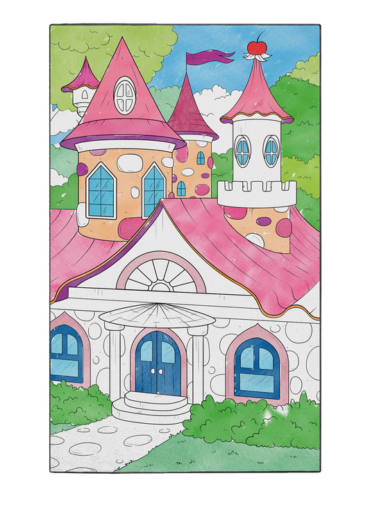 Coloring Poster "Cherry Cottage"