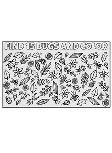 Find and Color Bugs Poster to Color